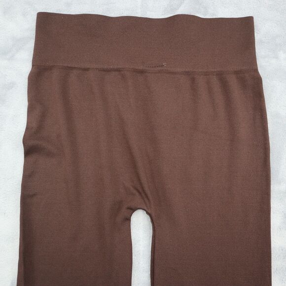 New Mix Pants Womens One Size Brown Pull On Ankle Stretch Low Rise Leggings - Picture 10 of 16